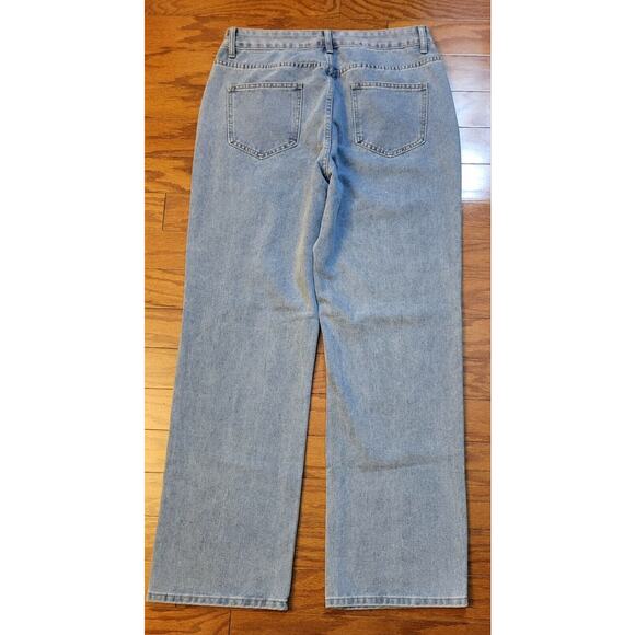 Nv Felix Jeans Light Blue Denim Women Size XL NWT High Rise W32 L31 - Picture 2 of 12